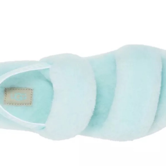 Uggs Fluff Slippers Mint Baby Blue Sz 9 Great Condition Awesome Summer Item - Picture 5 of 11